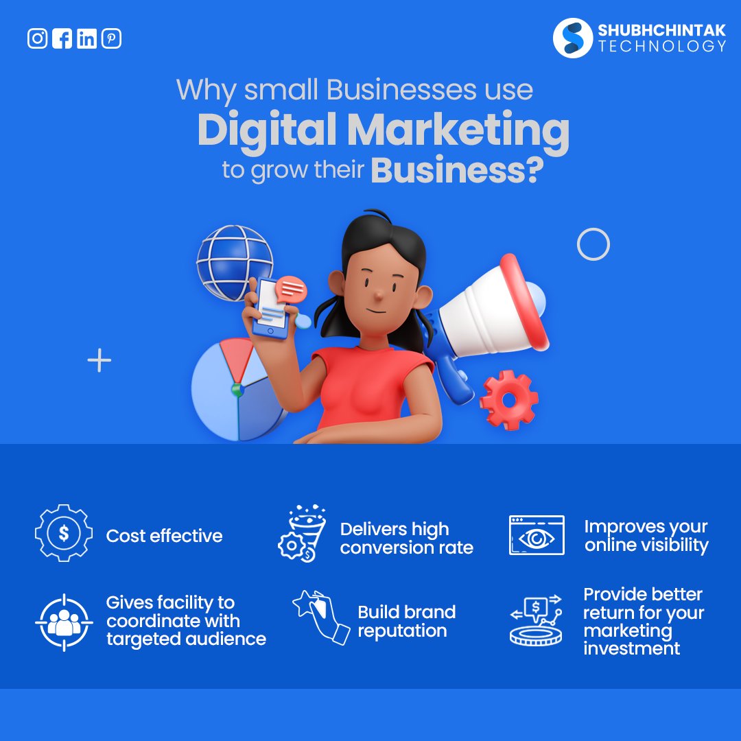 shubhchintak_co's tweet photo. Small businesses that embrace #digitalmarketing have a distinct advantage in today's market!
🚀
#smallbusiness #startups #marketing #branding #digitalsolutions #Shubhchintak #highconverstion #goodreputation #businessgrowth https://t.co/HDwX5aLYPE