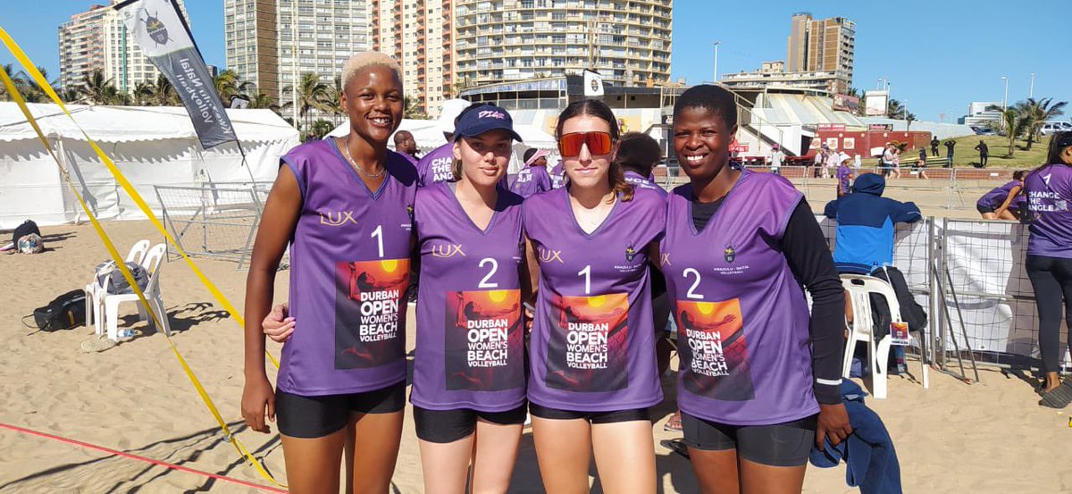 gsport4girls's tweet photo. Action is currently underway at Durban North Beach🏐Come and join us for a day out on the beach🤩

#DurbanOpen2023 #ChangeTheAngle #LUX #PaidPartnership @LUX_SA https://t.co/6cey41n26D