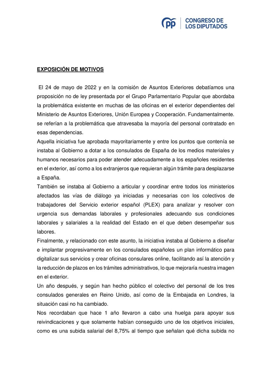 PlexReinoUnido's tweet photo. 📢 El pasado 12 de #abril se registró en el @Congreso_Es la #ProposicionNoDeLey para debatir y buscar resolver la situación del #PLEX.
Gracias a @Quin1954 por cumplir su compromiso con nuestro colectivo
Seguimos 🆘#Abandonados🆘
#MasPlex #MasServicioExterior #14Abr @jmalbares https://t.co/5Kv8AyiMQq