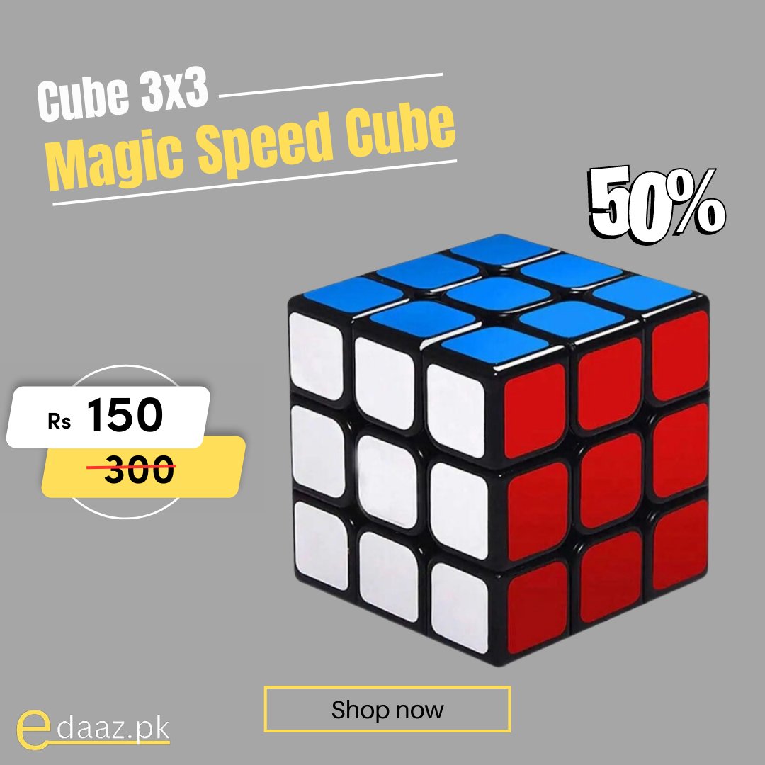 edaaz_pk's tweet image. Cube 3x3 
Magic speed cube 
Price : 150
100% authentic
 #edaazpk #edaazpakistan #edaazislamabad #onlineshopping #onlinestore #edaaz #Pakistan