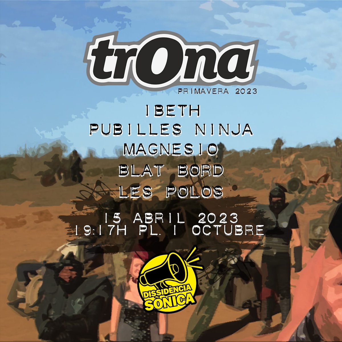 Avui a partir de les 19:17 h, com sempre, seguim portant al poble la música del poble i per al poble. Tot el poble hi està convidat.