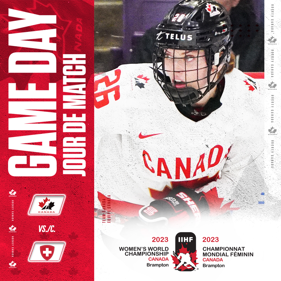 GAME DAY! Semifinal Saturday. 🇨🇦🇨🇭 JOUR DE MATCH! Samedi de demi-finale. 🇨🇦🇨🇭 📰 hc.hockey/WWCPreview0415 📰 hc.hockey/ApercuCMF0415 #WomensWorlds | #MondialFéminin