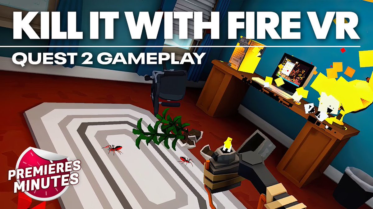 rltvirtuellecom's tweet image. Mettez tout sens de l'ordre de côté et semez le chaos ! Dans #KillItWithFire #VR, vous détruisez tout sur votre passage pour traquer et anéantir des dizaines d'araignées à l'aide d'un arsenal d'armes et d'équipements totalement fous !
➡ youtu.be/zypjc9QnSFQ !

#MetaQuest2
