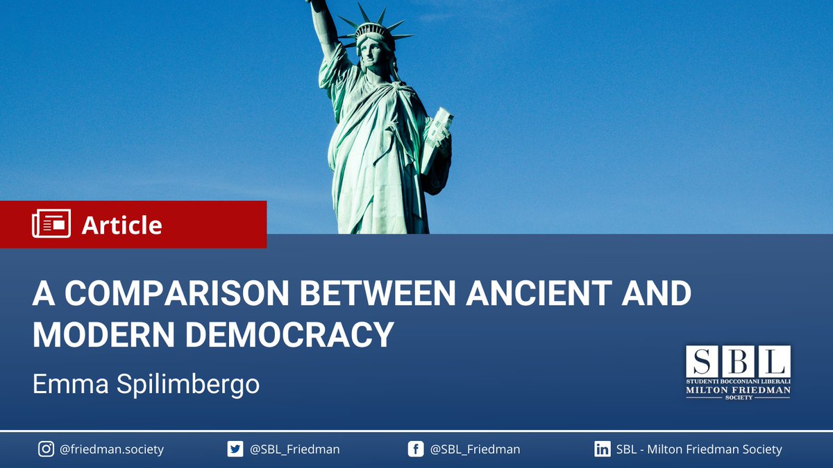 SBL_Friedman's tweet photo. #articles
Are you curious about the evolution of democracy? In "A Comparison between Ancient and Modern Democracy," Emma Spilimbergo explores how democracy has transformed over time

⏰ Reading time: 3 minutes
🌐 https://t.co/8S1Rnbd29r https://t.co/iYU7SCaVM7