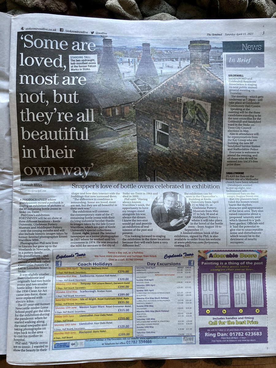 Phil Crow 📷 (@philcrowphoto) on Twitter photo Thanks <a href="/HannahHiles/">Hannah Hiles</a> and <a href="/Sotlive/">StokeonTrentLive</a> for the article on my forthcoming exhibition in today’s Sentinel 👌 #readallaboutit #bottleovens #StokeOnTrent Thanks <a href="/HannahHiles/">Hannah Hiles</a> and <a href="/Sotlive/">StokeonTrentLive</a> for the article on my forthcoming exhibition in today’s Sentinel 👌 #readallaboutit #bottleovens #StokeOnTrent