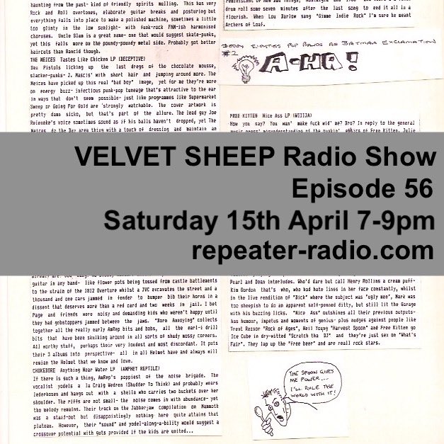 Nick Hutchings (@velvetsheep) on Twitter photo Tonight - the Velvet Sheep show on <a href="/Repeater_Radio/">Repeater Radio</a> features new ones by @sarabethtucek @_H_W_B_ <a href="/jesserundle/">Jesse Blake Rundle</a> <a href="/MJHibbett/">Mark Hibbett</a> <a href="/mudhoney/">mudhoney</a> <a href="/dragcityrecords/">๐ฏ๐๐๐ ๐ฎ๐๐๐</a> <a href="/stonefoundation/">Stone Foundation</a> <a href="/slowcraft/">SlowCraft</a> <a href="/thrilljockey/">Thrill Jockey</a> plus <a href="/JmeBBK/">Jme</a> Tonight - the Velvet Sheep show on <a href="/Repeater_Radio/">Repeater Radio</a> features new ones by @sarabethtucek @_H_W_B_ <a href="/jesserundle/">Jesse Blake Rundle</a> <a href="/MJHibbett/">Mark Hibbett</a> <a href="/mudhoney/">mudhoney</a> <a href="/dragcityrecords/">๐ฏ๐๐๐ ๐ฎ๐๐๐</a> <a href="/stonefoundation/">Stone Foundation</a> <a href="/slowcraft/">SlowCraft</a> <a href="/thrilljockey/">Thrill Jockey</a> plus <a href="/JmeBBK/">Jme</a>