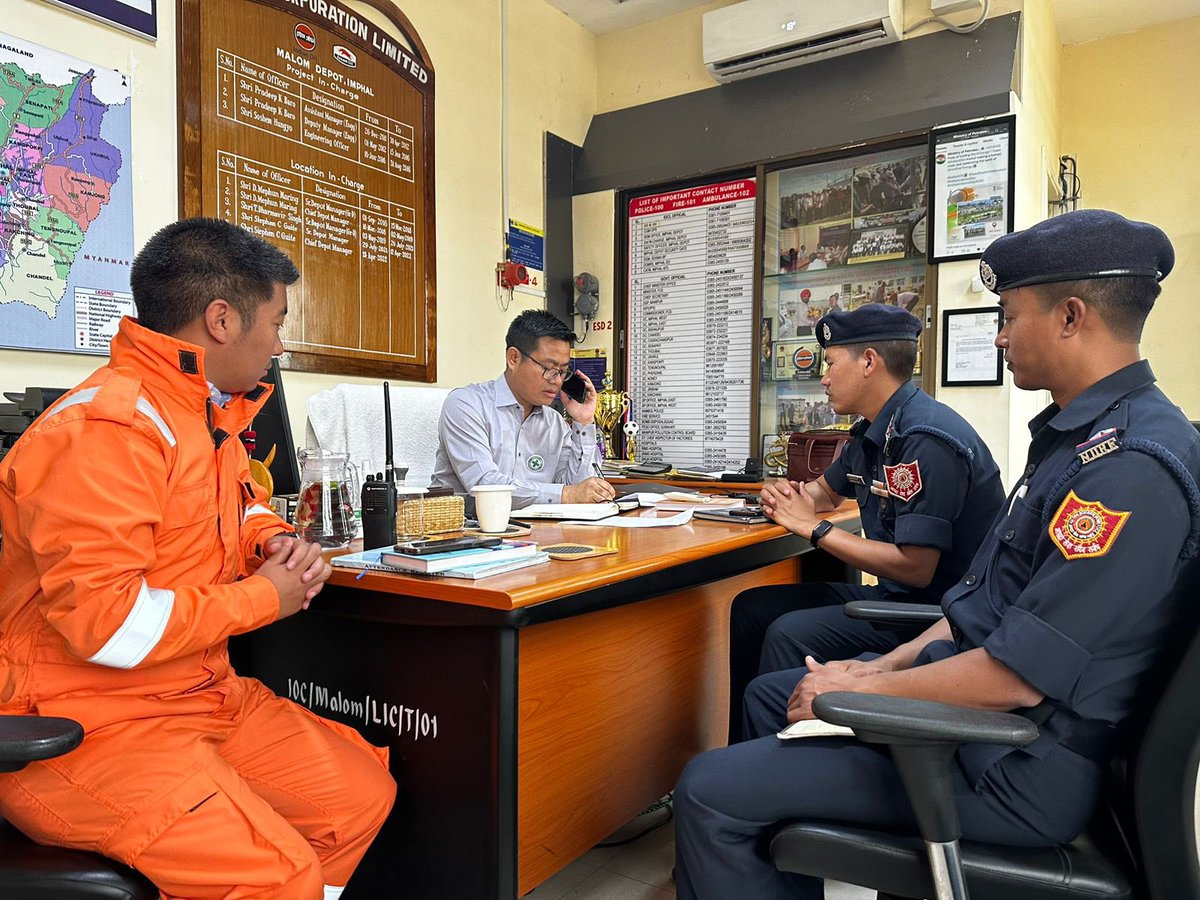 IOCLManipur's tweet photo. Meeting with NDRF at Imphal Depot on 15.04.23 https://t.co/qKVbEPzWgZ
