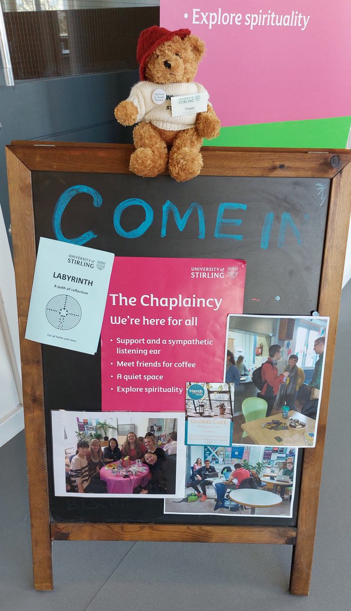 Chappy the Chaplaincy Bear at Stirling University tweet media