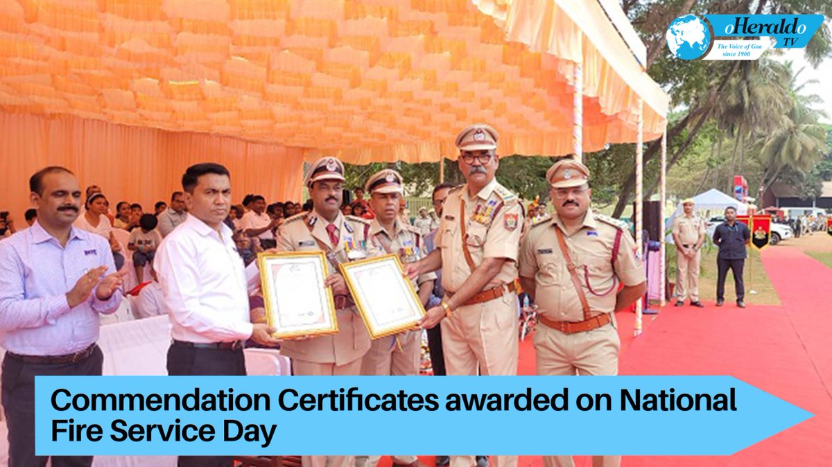oheraldogoa's tweet image. #Commendation Certificates awarded on National #FireServiceDay'
Watch: fb.watch/jW4J9V3ct1/

#Goa #News