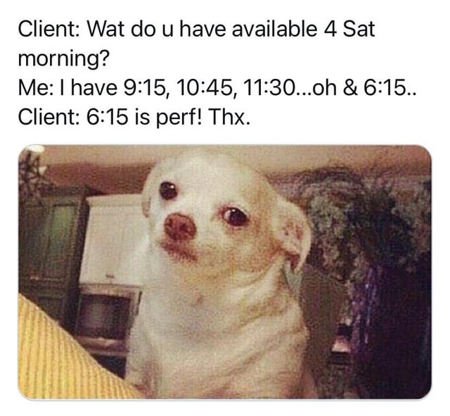 RemotePts's tweet image. When the early bird gets the worm and you&apos;re the worm 😅 Who can relate to those early morning clients? #PersonalTrainerLife #EarlyBird #FitnessMemes #personaltrainer #personaltrainerlife #personaltraineronline