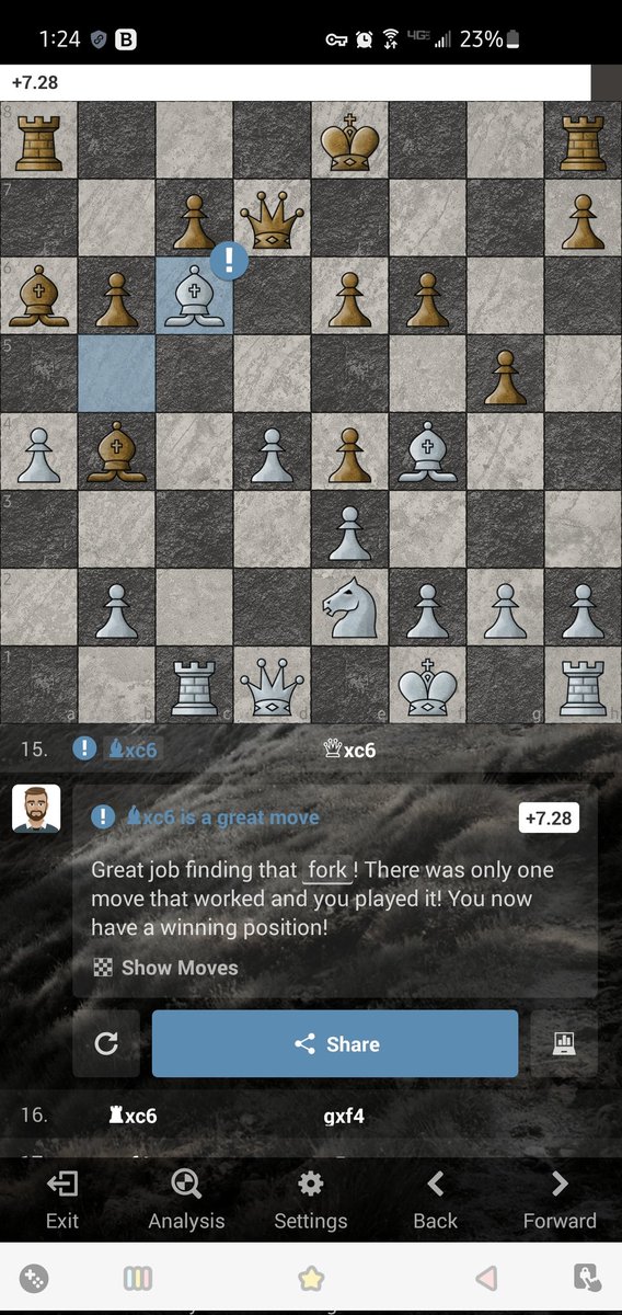 reginaoptavi's tweet image. Great Move in 3 min Blitz game today ❗️♟️ #chess #blitzchess