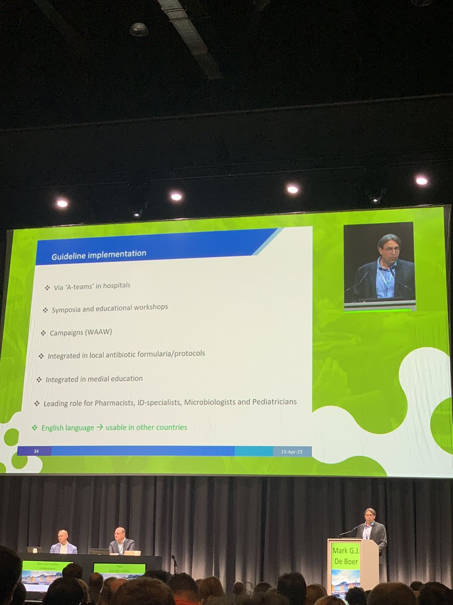 courtierano's tweet photo. #guidelineimplementation highlighting the importance of all clinicians, #education and workshops, developed in english for adoption for other countries beyond the Netherlands #eccmid2023 https://t.co/JTjo63E20q