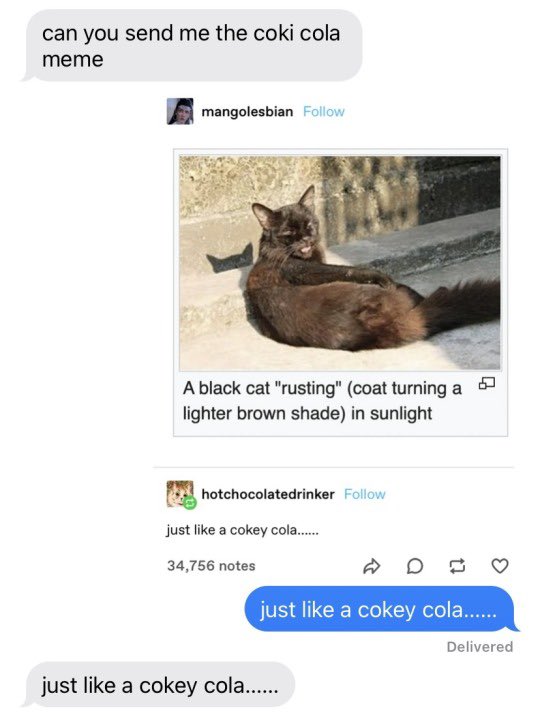 just like… cokey cola …