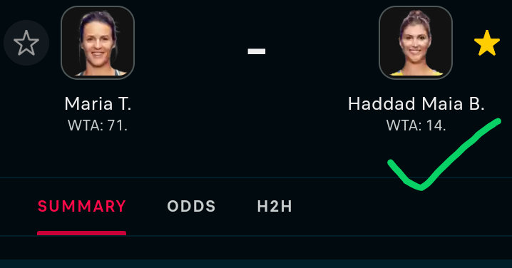 vladimirbets's tweet photo. 3 5U max plays for today 🚨🚨
Another 5U max 💣💣
#WTA #BillieJeanKingCup 
Haddad Maia -2.5 games
-143(1.70) odds
#GamblingTwitter #bettingtips https://t.co/ehshsGEIUh