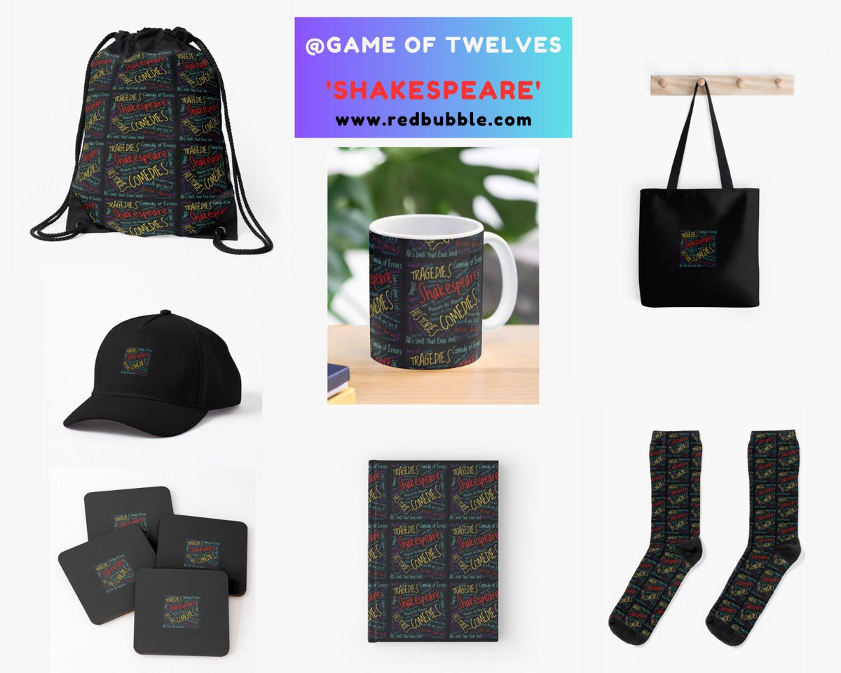 MelanieLam_UK's tweet photo. April 1564 - April 1616
•
Month of S H A K E S P E A R E

🎭
English Playwright, Poet, Writer  and Actor known as one of the greatest writer of plays in Comedies, Histories, Tragedies
•
Why not GIFT yourself or a loved ones a Shakespeare gift from the RedBubble Shop ? https://t.co/S02XFMfWFm