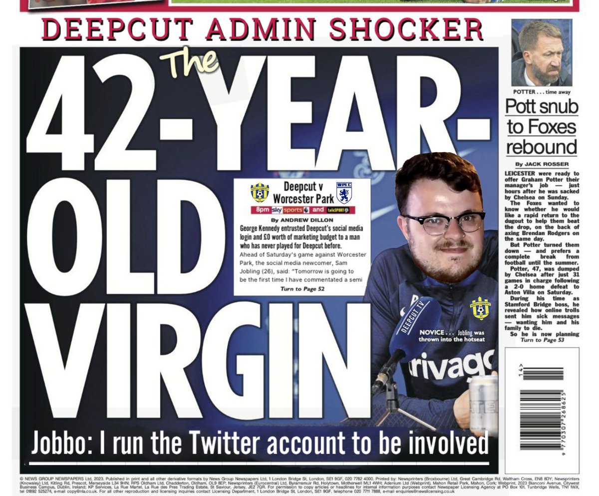 DeepcutFC's tweet photo. It’s Semi final Saturday, you’d think the back pages would be a bit more kind #UTFDC https://t.co/aOuzQa6s1H
