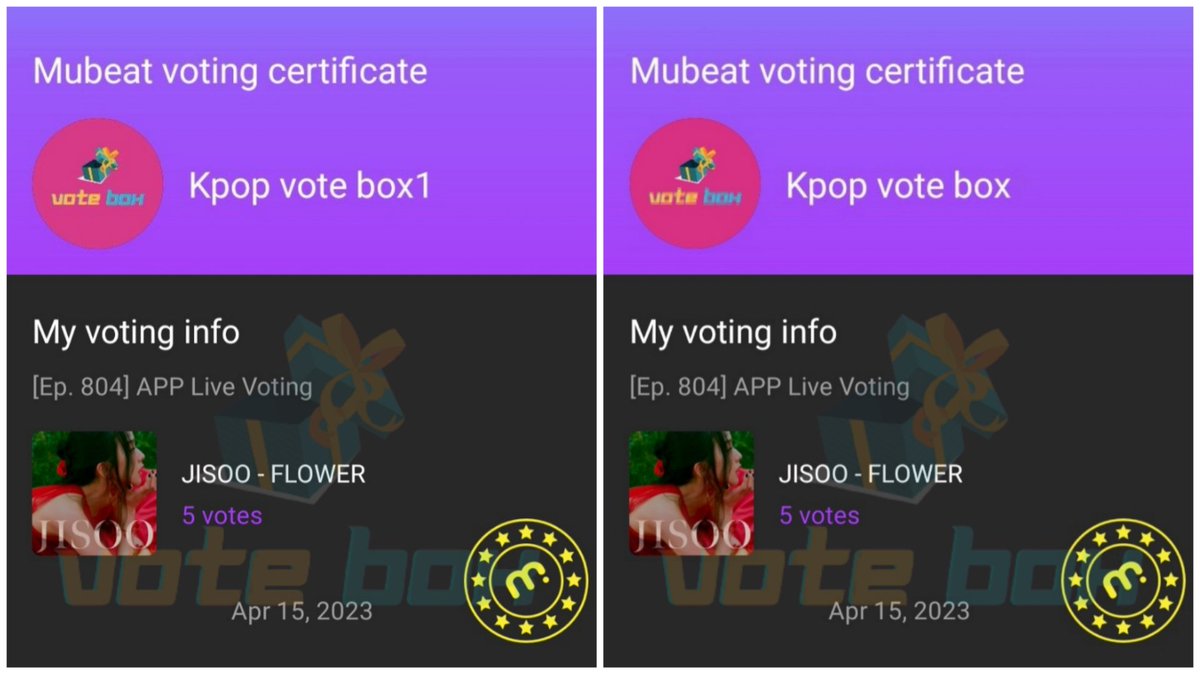 KpopVoteBox's tweet image. 🗳〣 #VotingProofBox

— 10 tickets for BLACKPINK #JISOO on Music Core live voting