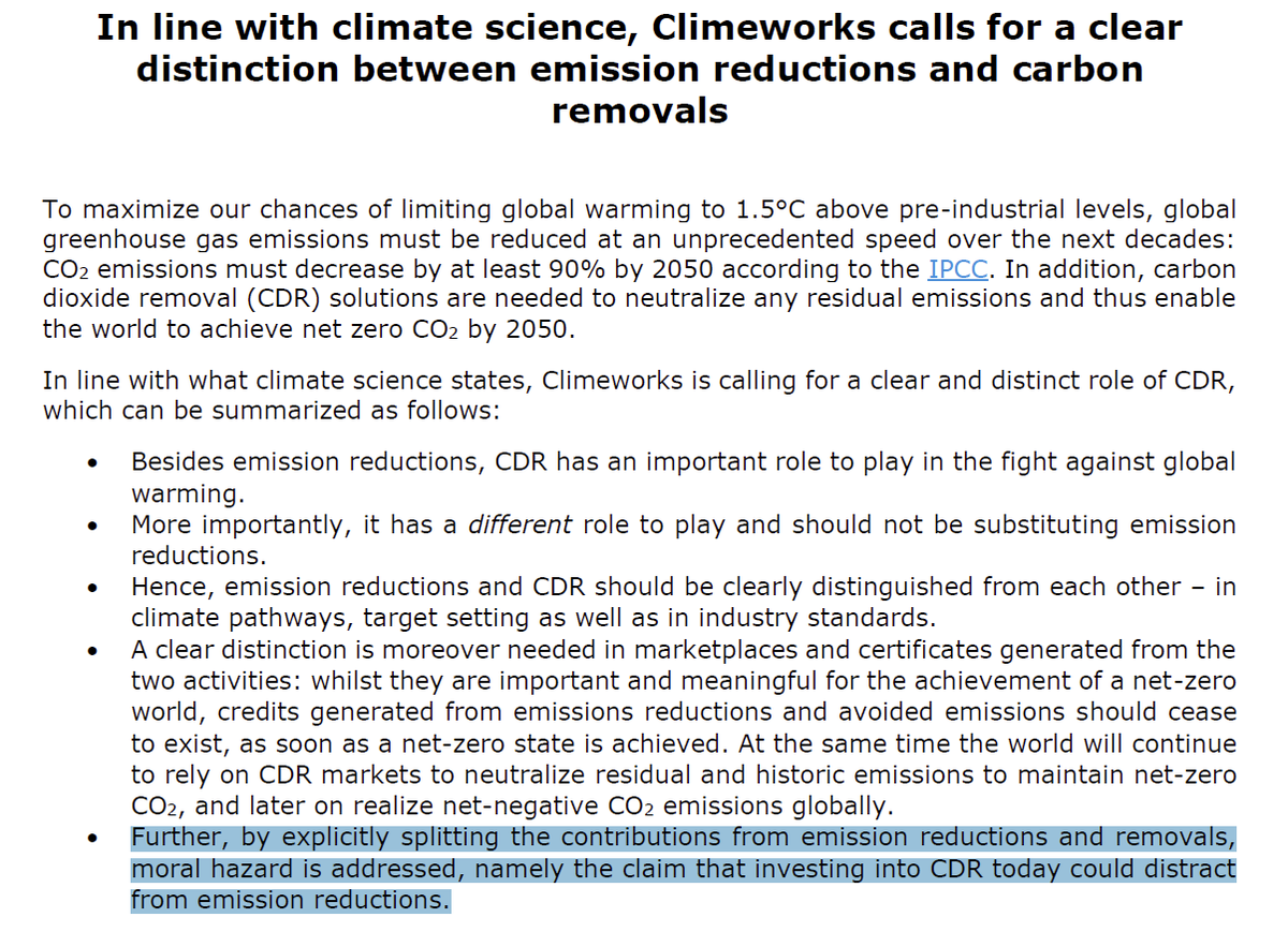 After a week arguing (with CDR advocates) that "both" is misleading &amp; emission reductions must be prioritised (x.com/Peters_Glen/st…), <a href="/Climeworks/">Climeworks</a> comes out with a quite nuanced statement, also noting explicitly the risk of a "moral hazard".

climeworks.com/news/calling-f…

1/