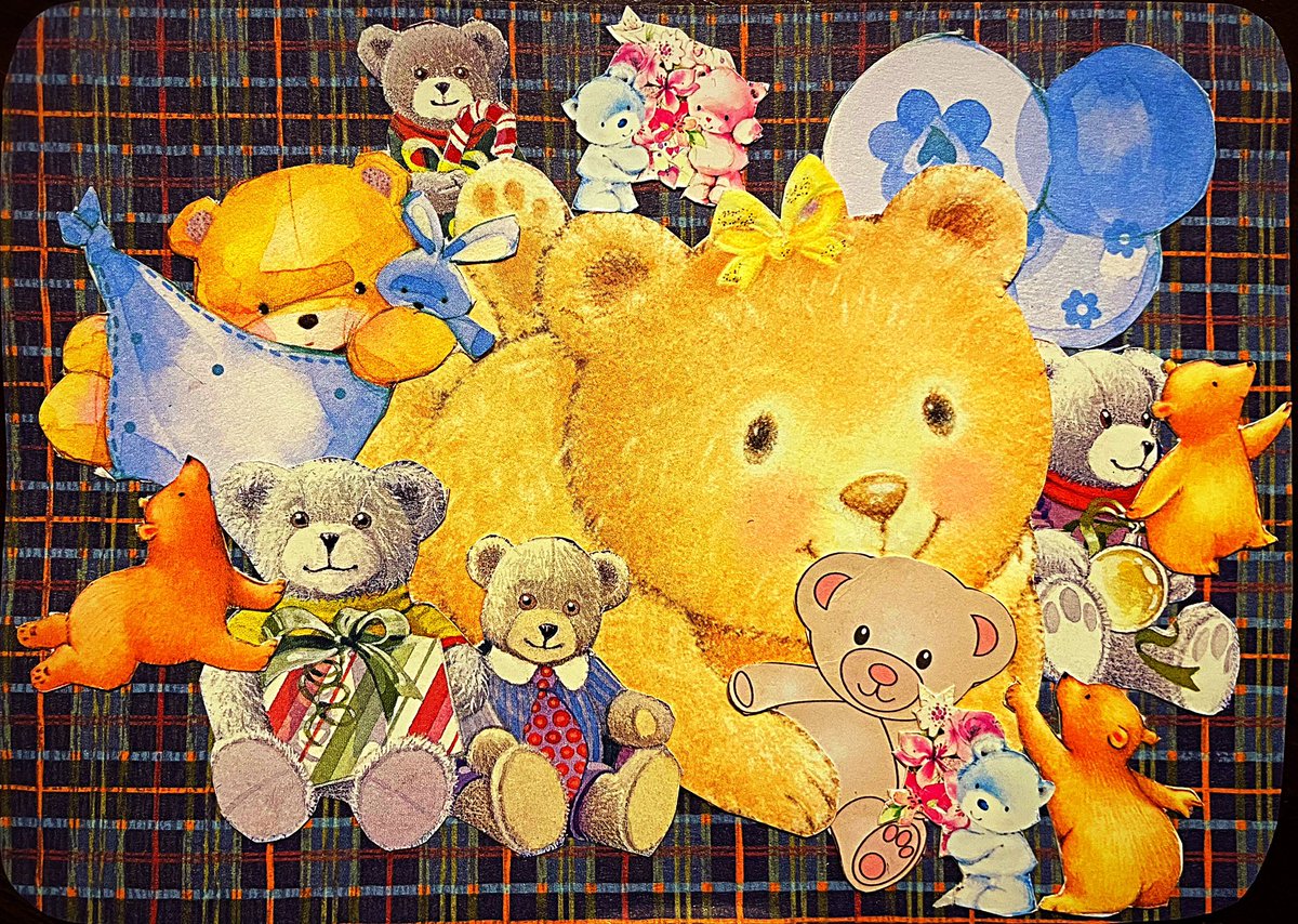 Card collage I made for a friend out of old vintage art