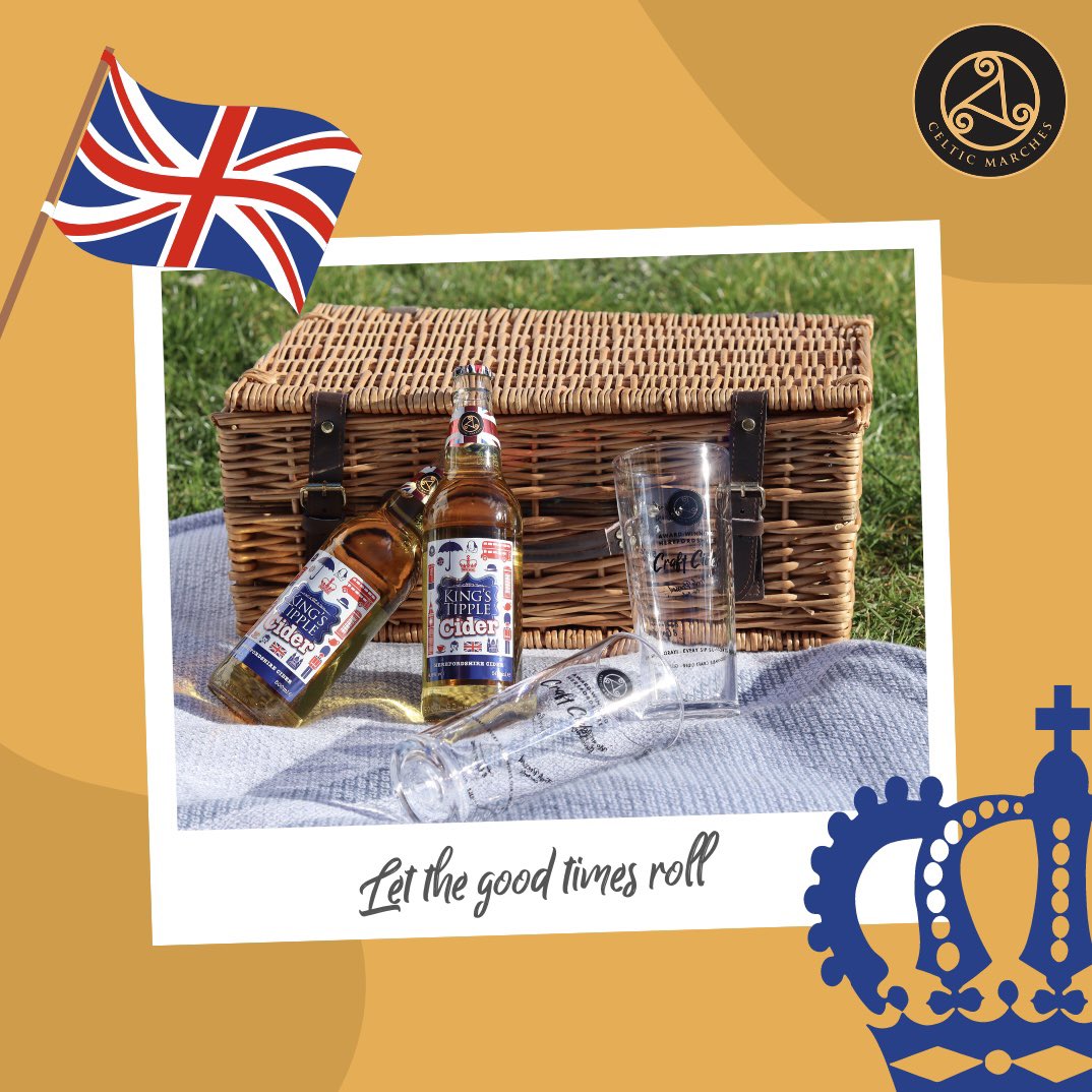Who’s planning a Coronation get-together? 🇬🇧 A picnic or a party wouldn’t be the same without King’s Tipple, fresh Herefordshire cider - always vegan and gluten free! 🌱 celtic-marches.myshopify.com