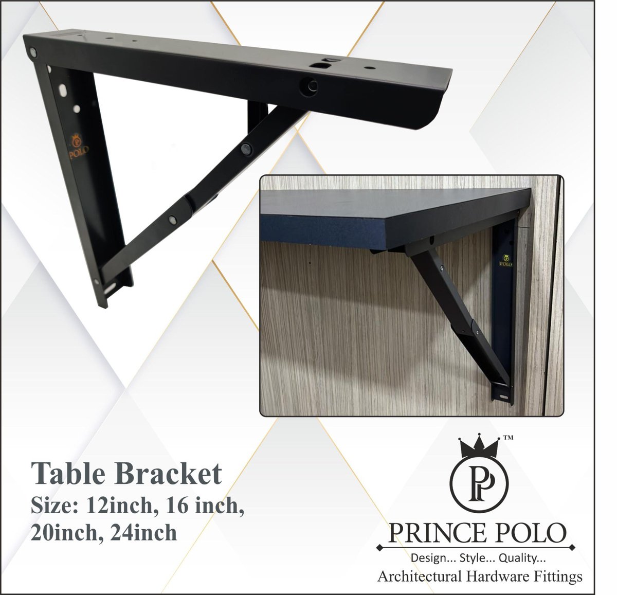 HardwareSamachr's tweet image. Experience the ultimate convenience with the Prince Polo #TableBracket Available 12, 16, 20 &amp;amp; 24 Inches.
#PrincePolo (Mumbai)

Contact: Mr. Bharat Agrawal:-+918422984733, 9322252703
#PrincePoloMumbai #PrincePoloIndia #PrincePoloHardware #PoloHardwareCollection #Importers #Mumbai