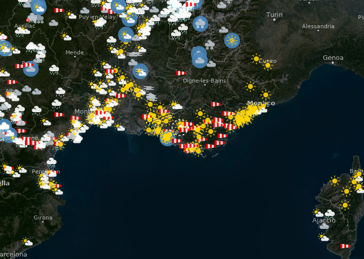 MeteoFrance_SE's tweet photo. #DirectMétéoSE
☀️🌬️ Matinée ensoleillée et venteuse ce matin sur le pourtour méditerranéen
🌥️ Nuageux sur l'ouest #LR, le nord #PACA et le SW #Corse
🌫️Des brouillards matinaux en Vaucluse, désormais dissipés
📱 Merci pour vos #ObsParticipatives toujours très utiles ! https://t.co/851a8VM1Gp