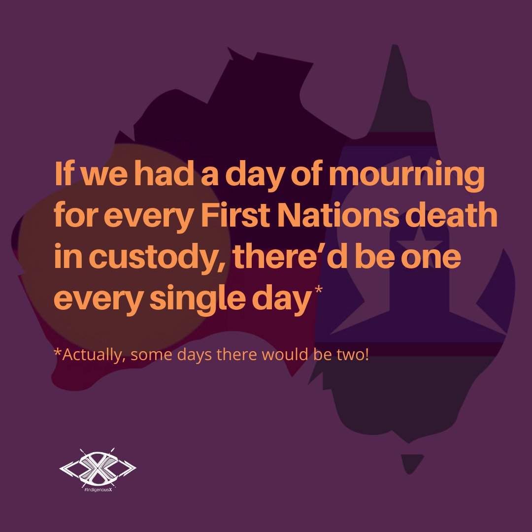 IndigenousX's tweet photo. Over 540 Indigenous Deaths in Custody since the 1991 Royal Commission into Aboriginal Deaths in Custody Report. And yet, not one murder conviction. https://t.co/4S974z3R26