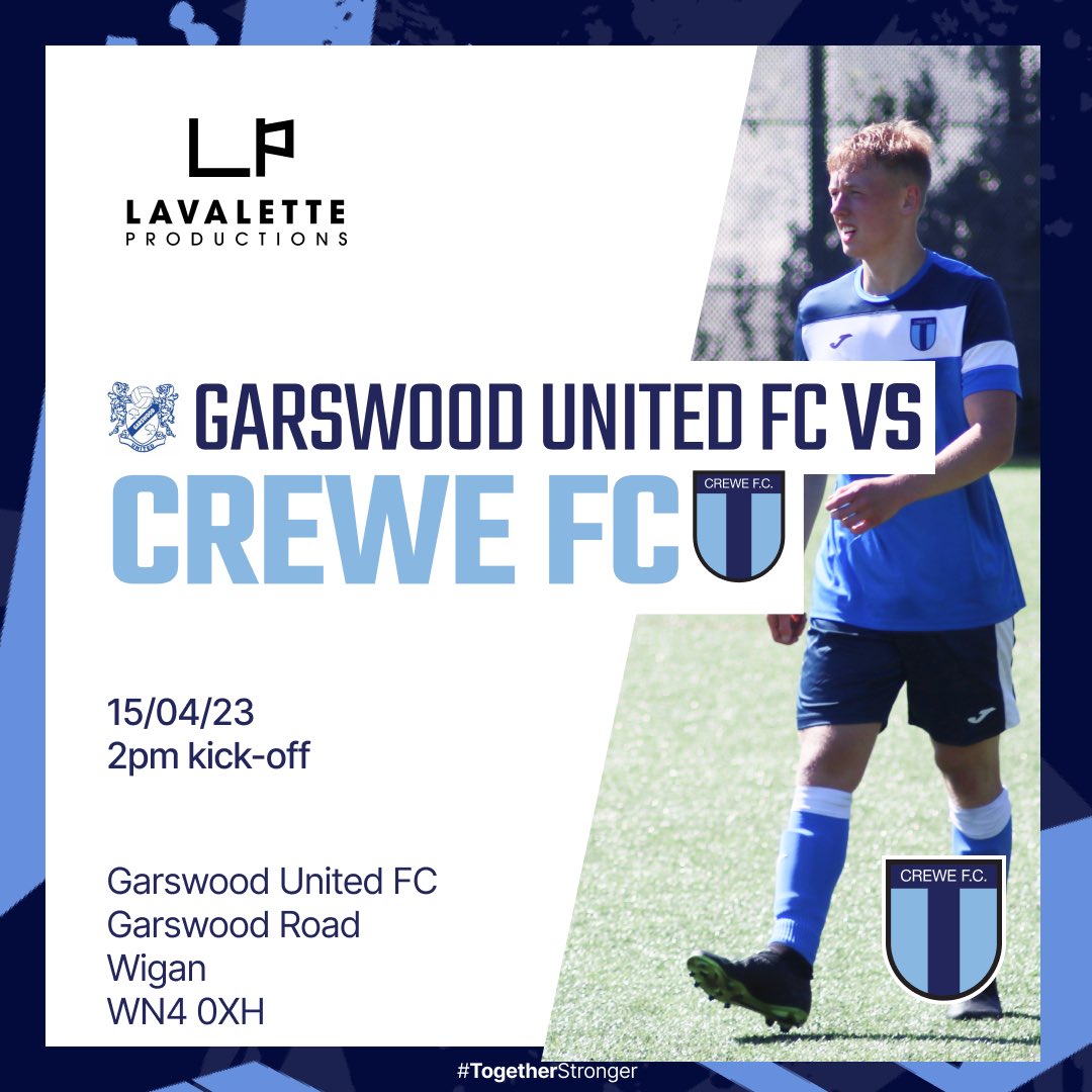 Crewe FC on Twitter "𝗠𝗔𝗧𝗖𝗛𝗗𝗔𝗬! ⚽️GarswoodUTD v CreweFC 🗓15/04/23 🏆