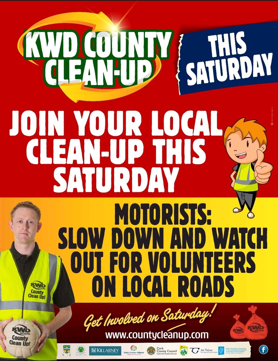 countykerry's tweet photo. The County Clean Up takes place across Kerry today
Thanks to all the volunteers for such valuable work
If you're travelling today, look out for volunteers in you area
#countycleanup https://t.co/U11PXS4gEQ