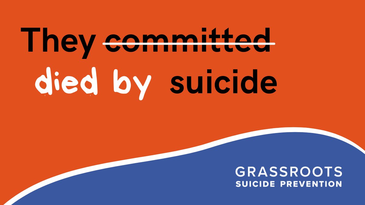 GrassrootsSP's tweet photo. We need to ensure we are not “too afraid” to talk about suicide as a community, while respecting and understanding the risks in certain situations.

Try to avoid saying 'committed' or 'commit suicide' - the association between suicide and ‘crime’ or ‘sin’ may alienate people.❤️ https://t.co/WuPxYwanwV