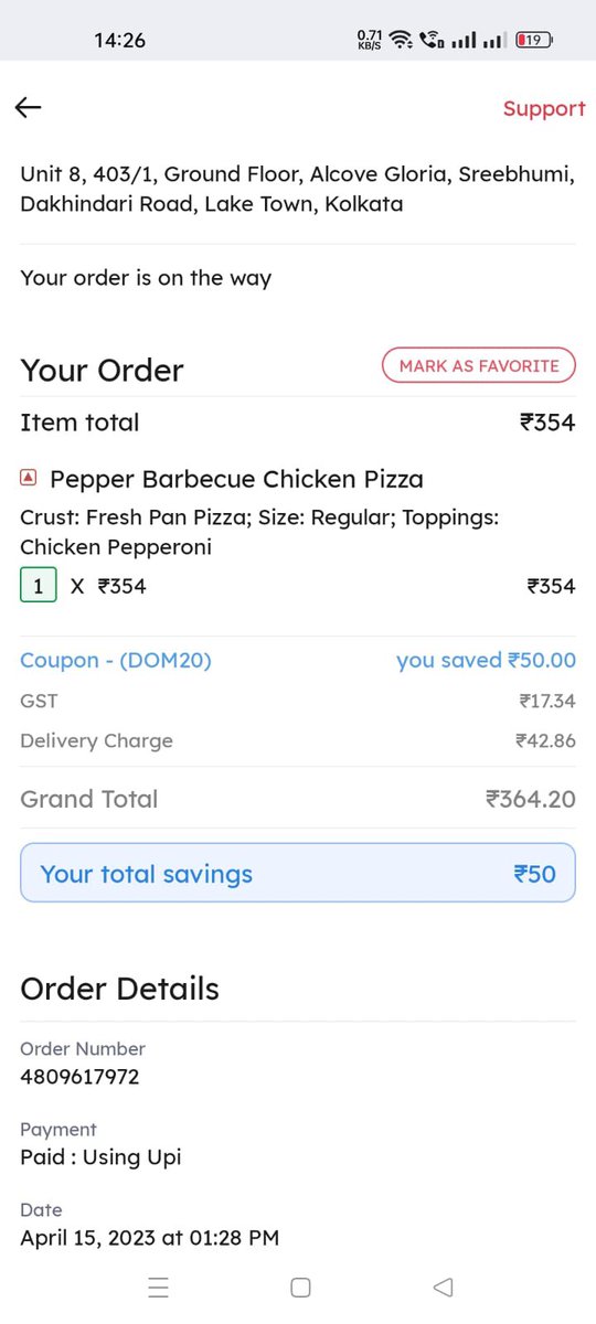 ONIRAKHTARDAVIS's tweet photo. It’s been 1 hr since I ordered Pizza from @dominos @dominos_india and I’m starving now!! The worst service from @zomatocare @zomato on “poila Boishaakh” @consumerforum_ https://t.co/CZuqDaytBV