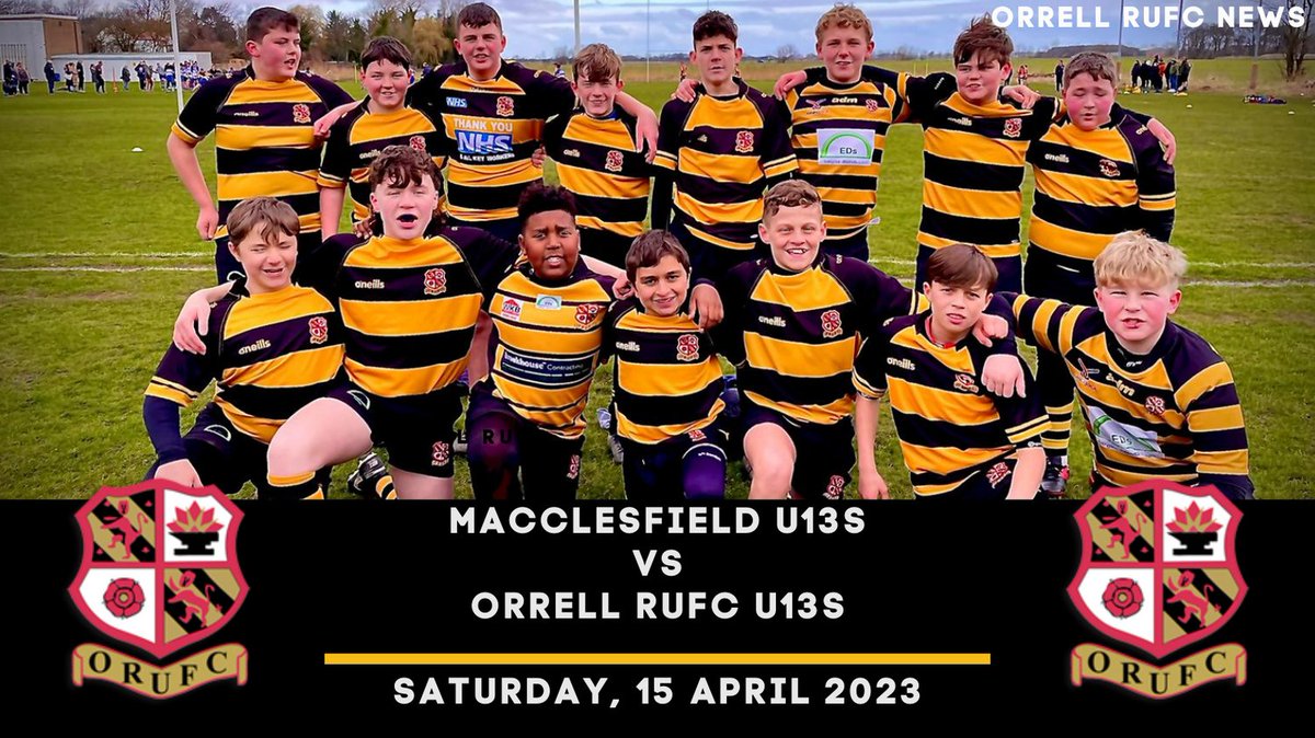 OrrellRUFC's tweet photo. It's the last game of the rugby union season for our U13s.  The whole squad (together with family and friends) are travelling to Macclesfield to meet their U13s.  What a great game to end the season.  We hope everyone has a fabulous game.  
#PlaytoEnjoy #thefutureisblackandamber https://t.co/Ze2wBLmAsv