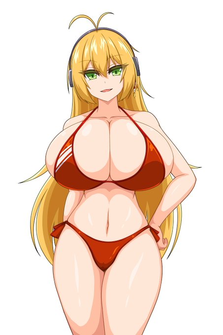 skebにて水着姿の弦巻マキを描かせて頂きました 