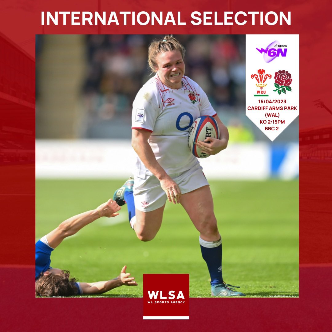 WLSportsAgency's tweet image. Best of luck to @SarahLily2468 as she is named in the #RedRoses starting XV for @EnglandRugby away trip to @WelshRugbyUnion in round 3 of the @Womens6Nations . Watch the game live today on BBC 2 at 2:15pm🌹🏴󠁧󠁢󠁥󠁮󠁧󠁿🔴 #WeAreWLSA #BackYourself