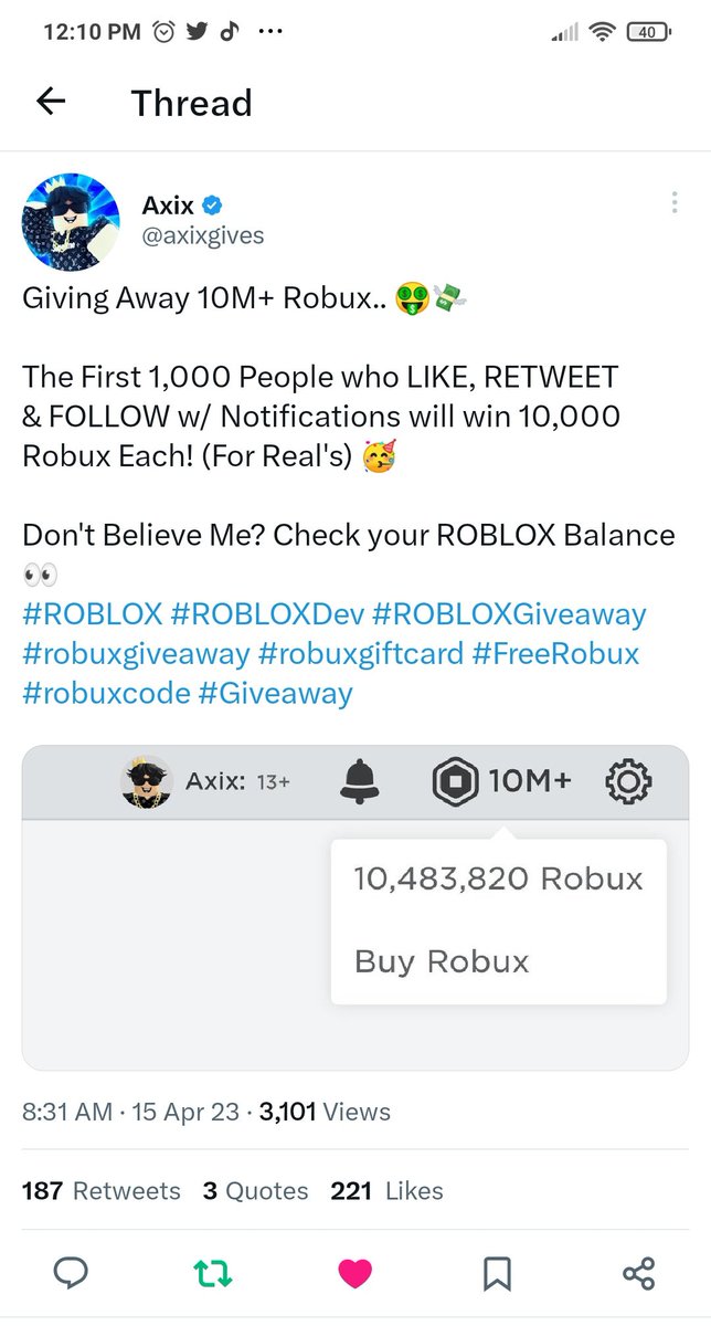 nxzikz's tweet photo. @axixgives I don't really believe this but winning a giveaway would make my day.
Good luck to everyone
My user is: TRAVI4KA_L0L(with a zero in the lol after underscore) https://t.co/z0klTfiUBC