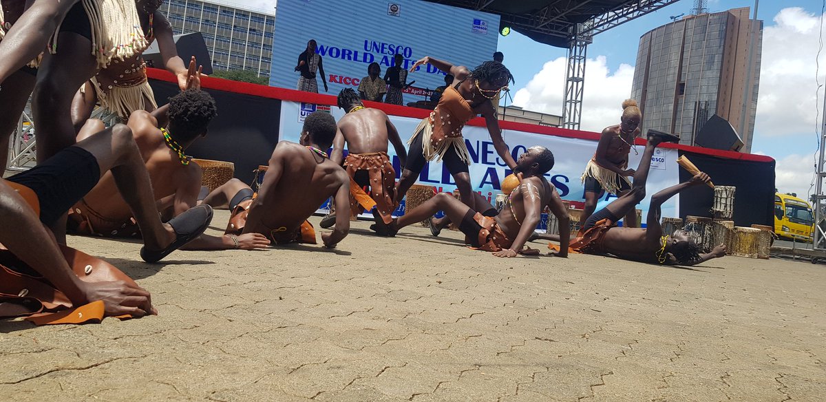 African Tumbas performing during the #worldartsday #unescoworldarts