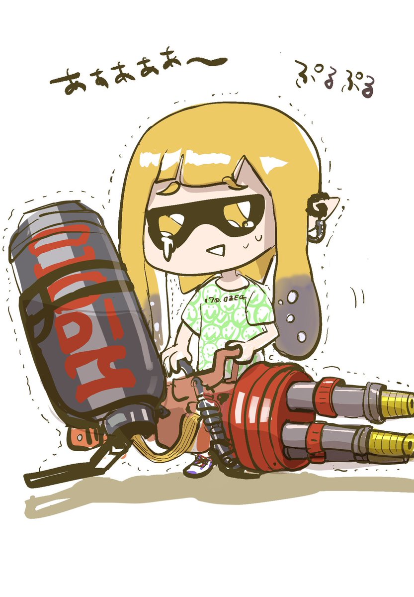 ハイドラが重たいイカちゃん🦑
#スプライラスト https://t.co/PH9dWi5uho
