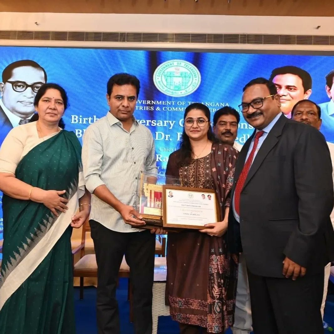 1st best Entrepreneur female -
 Tpride award 2023 #AmbedkarJayanti2023
  
 #keepgoing
#gratitude #entreprenure
#goals #growing #proudmoments #AmbedkarJayanti #telangana