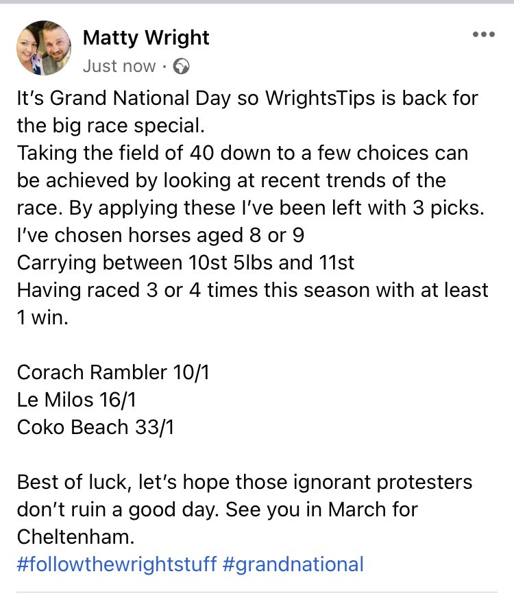 wrightstuff1986's tweet image. #FollowTheWrightStuff #GrandNational