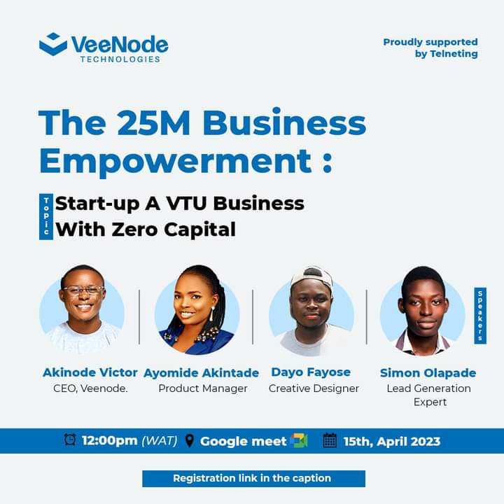 veenodetech's tweet photo. 📣 Today's the D-Day! 🔥
Don't miss out on this amazing opportunity to develop your business.
Join us now for our online event at https://t.co/O3O5LZagXZ.
The event starts at 12 PM.
See you there! 💻🌟
.
.
.
#empowermentprogram
#onlineevent
#businessgrowth https://t.co/TTP6LZymGm