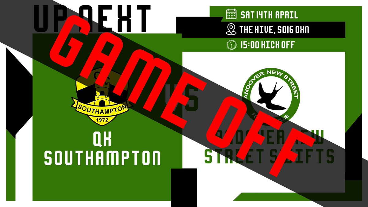 𝗠𝗔𝗧𝗖𝗛 𝗣𝗢𝗦𝗧𝗣𝗢𝗡𝗘𝗗

Unfortunately the weather has beaten us again with a waterlogged pitch at the Hive.

<a href="/HantsLeague/">uhlsport Hampshire Premier League</a>