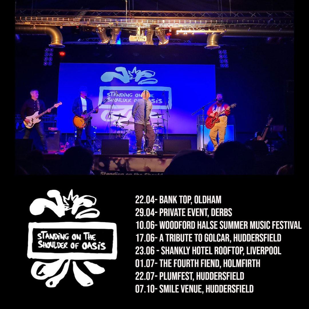 A week today we start our 2023 gigs at <a href="/BankTopTavern/">Bank Top Tavern</a>  in Oldham. It's always a brilliant venue to play. If you can't make that one we have gigs coming up across the next 6 months... be great to see you. #oasistribute #livemusic #oldham