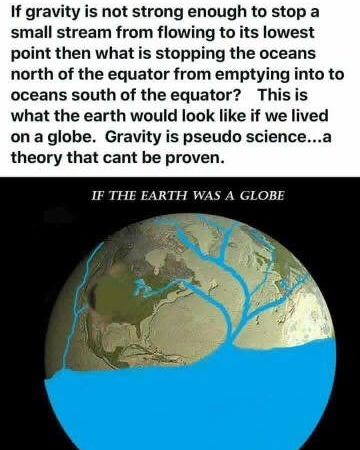 If gravity is real, then why doesn't the ocean go to the southern hemisphere?