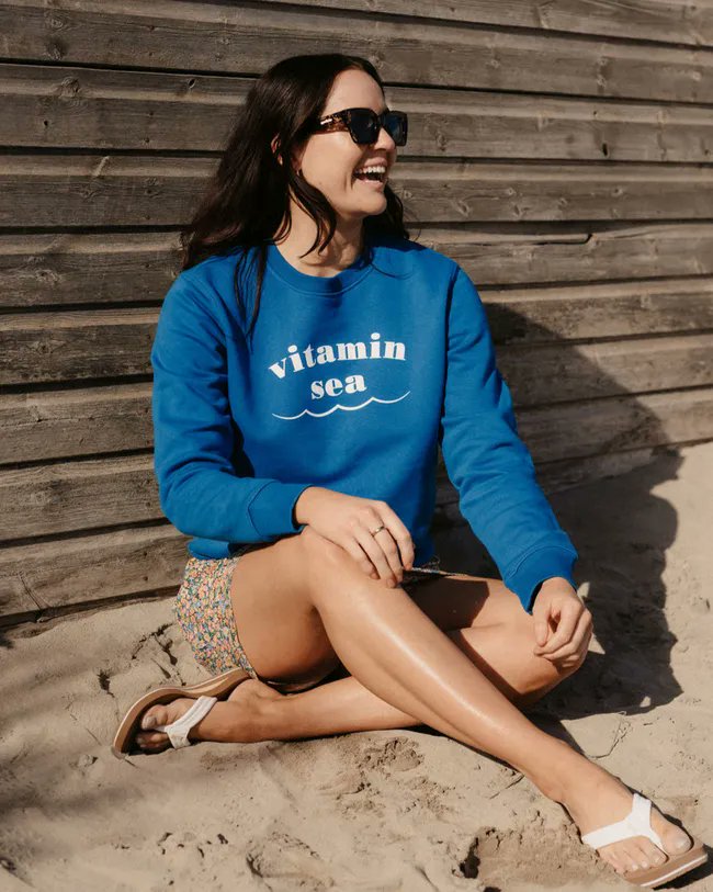 SurfGirlMag's tweet photo. Back in stock 🙌🏻 Our best-seller is back!! Restocked in all sizes, get your Vitamin Sea Sweatshirt over on our online store. SHOP: https://t.co/Pwztd2UizM https://t.co/UppFlUmh4A