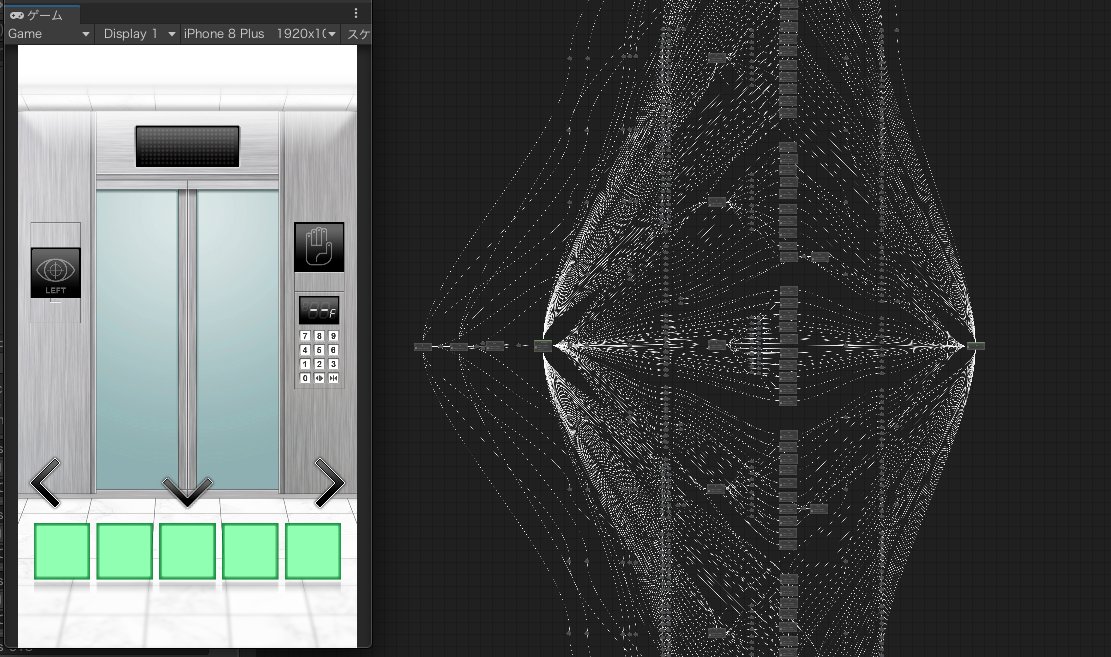 Re_paperbag's tweet image. 脱出ゲーム08
エレベーターのノード作ったら…。えげつないことになった。本当なら、もっとシンプルにできるんだろうけど、自分の力だとこれが精一杯。まぁ。動けば、いいか。
#Unity #VisualScripting