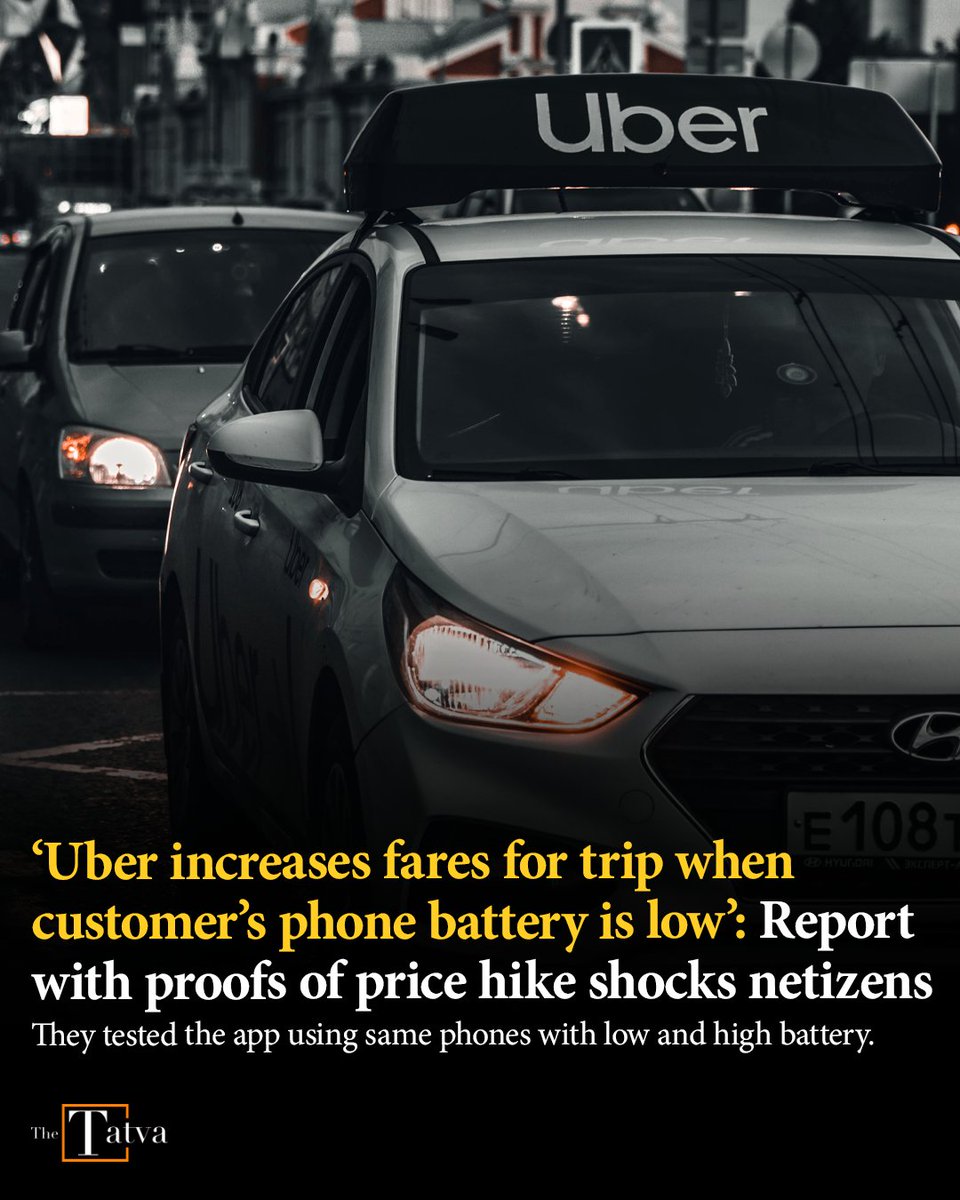The Tatva on Twitter "Uber is allegedly increasing the prices for