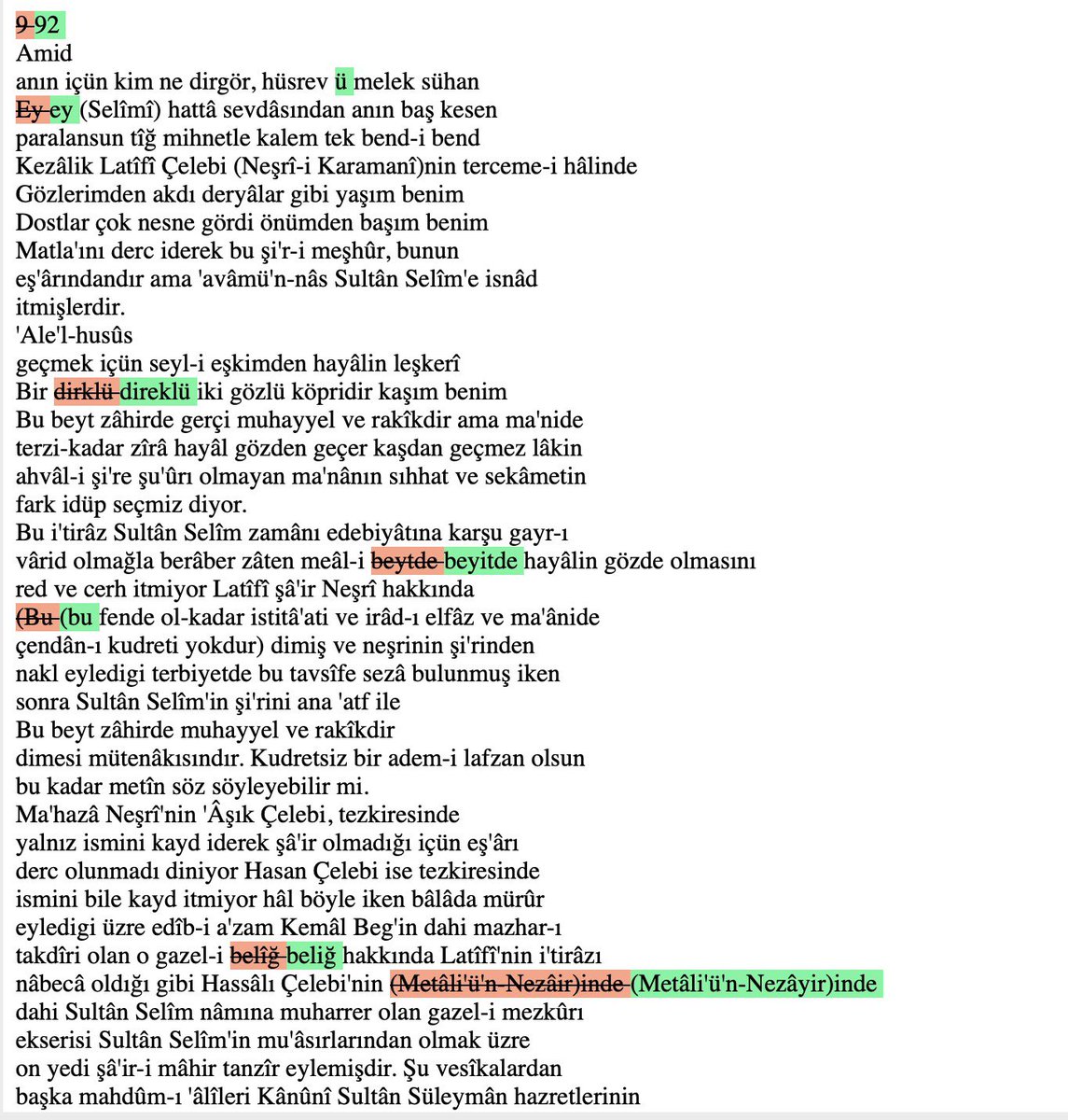 The AI transcription model we trained for Ottoman Turkish printed texts is progressing successfully; strikethroughs are misread words. The model we will soon make available for free to everyone on @Transkribus will be able to transcribe thousands of documents at the same time.