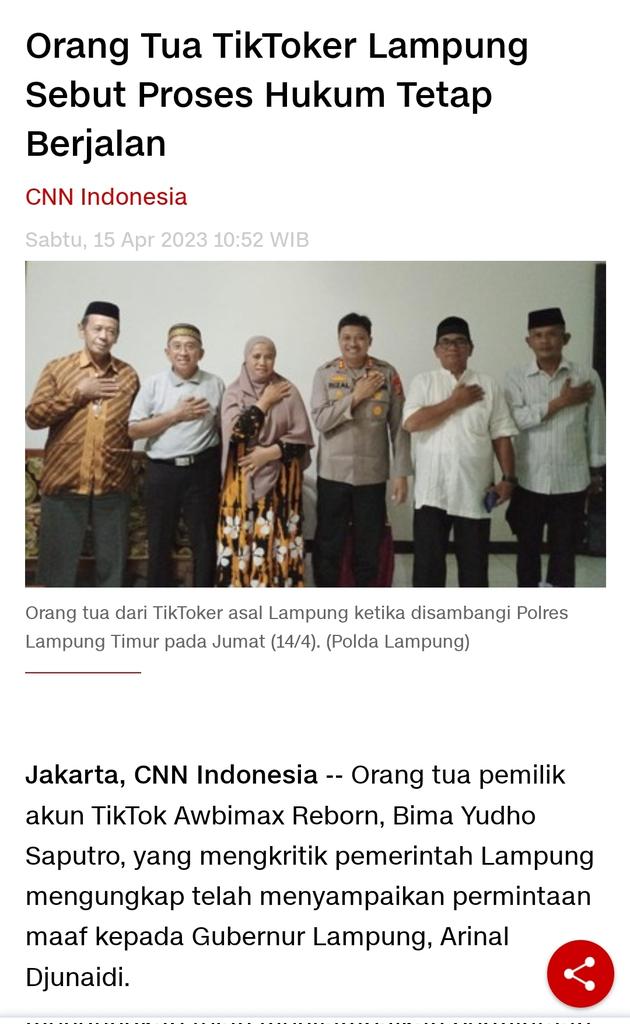 Bapak Gubernur Lampung yang terhormat saya cuma ingatkan kalo Perang dengan Netizen itu Capek nya Luar Biasa...ingat kasus Rafael Alun aja pak 😡 Gak usah baper lebih baik cabut Laporan Polisinya .. Nyesal dibelakang gak akan guna Jangan sampe Zoey dan Pablo Bekerja neh 😎