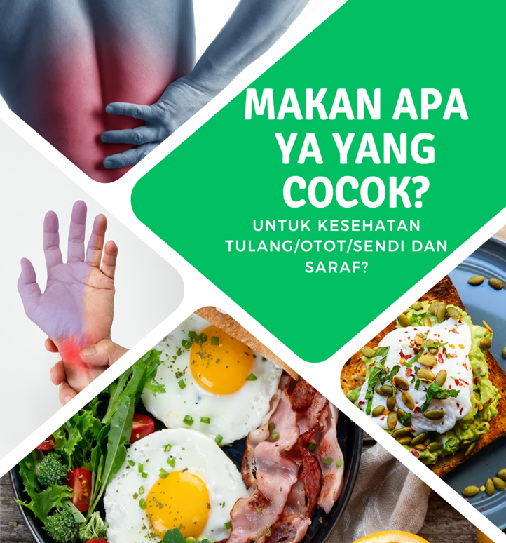 Kalo kamu punya keluhan soal sakit sendi/otot/tulang, selain perlu jaga aktivitas &amp; rutin olahraga, atur pola makan jg menjadi hal penting

3 nutrisi paling penting :
Kalsium, Vitamin D , Protein

Dapatnya darimana? sy mau share sumbernya, kl ribet masaknya, bs grabfood, gampang