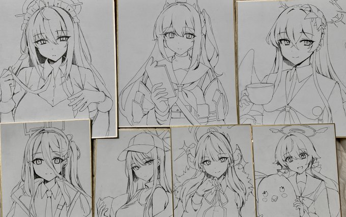 明日の色紙です これから塗る 